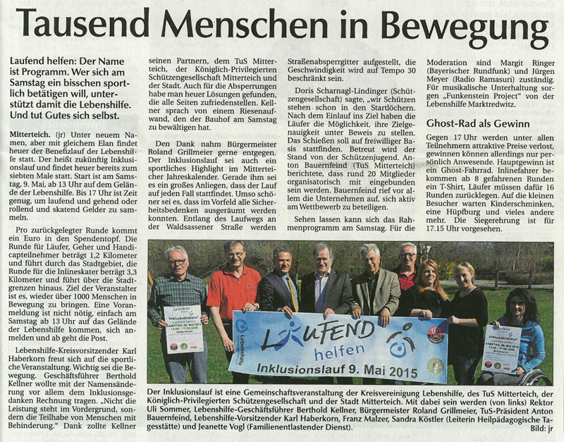 Nachrichten und Meldungen | Lebenshilfe Tirschenreuth e. V.